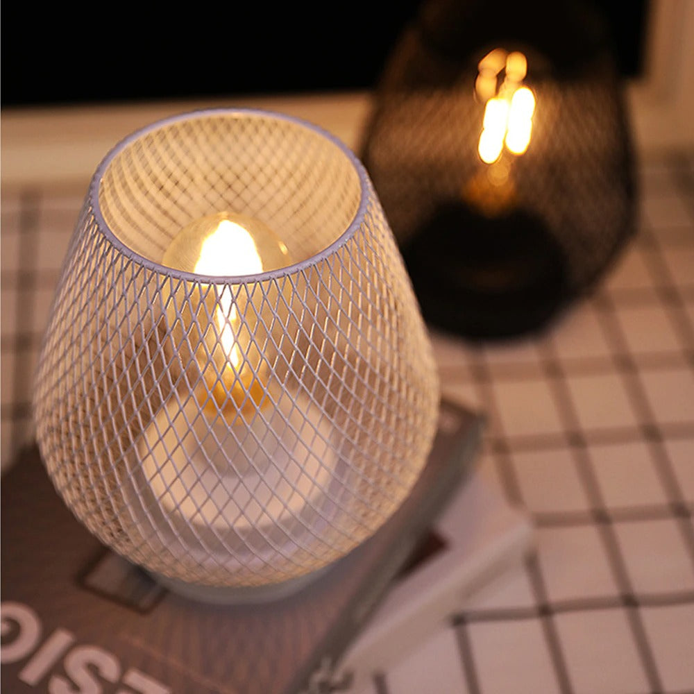 Cage industrielle Nachttischlampe-4