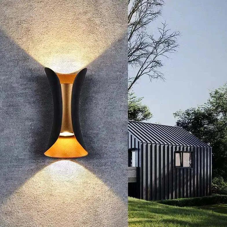 Nocturo Edge LED Wandlamp Buiten Zwart Goud