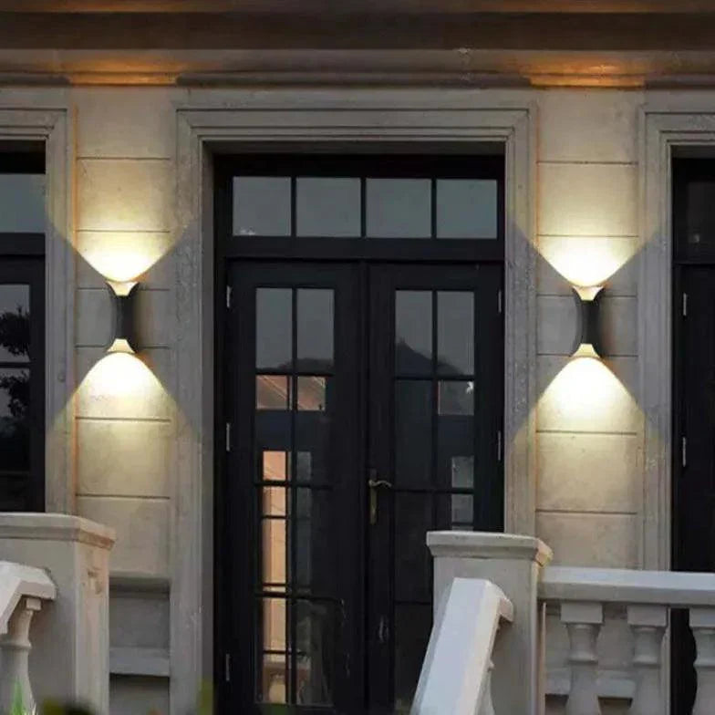 LED wandlamp buiten goud zwart