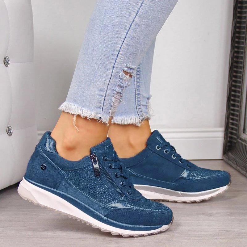 Damenschuhe mit orthopädischer Sohle und Reißverschluss