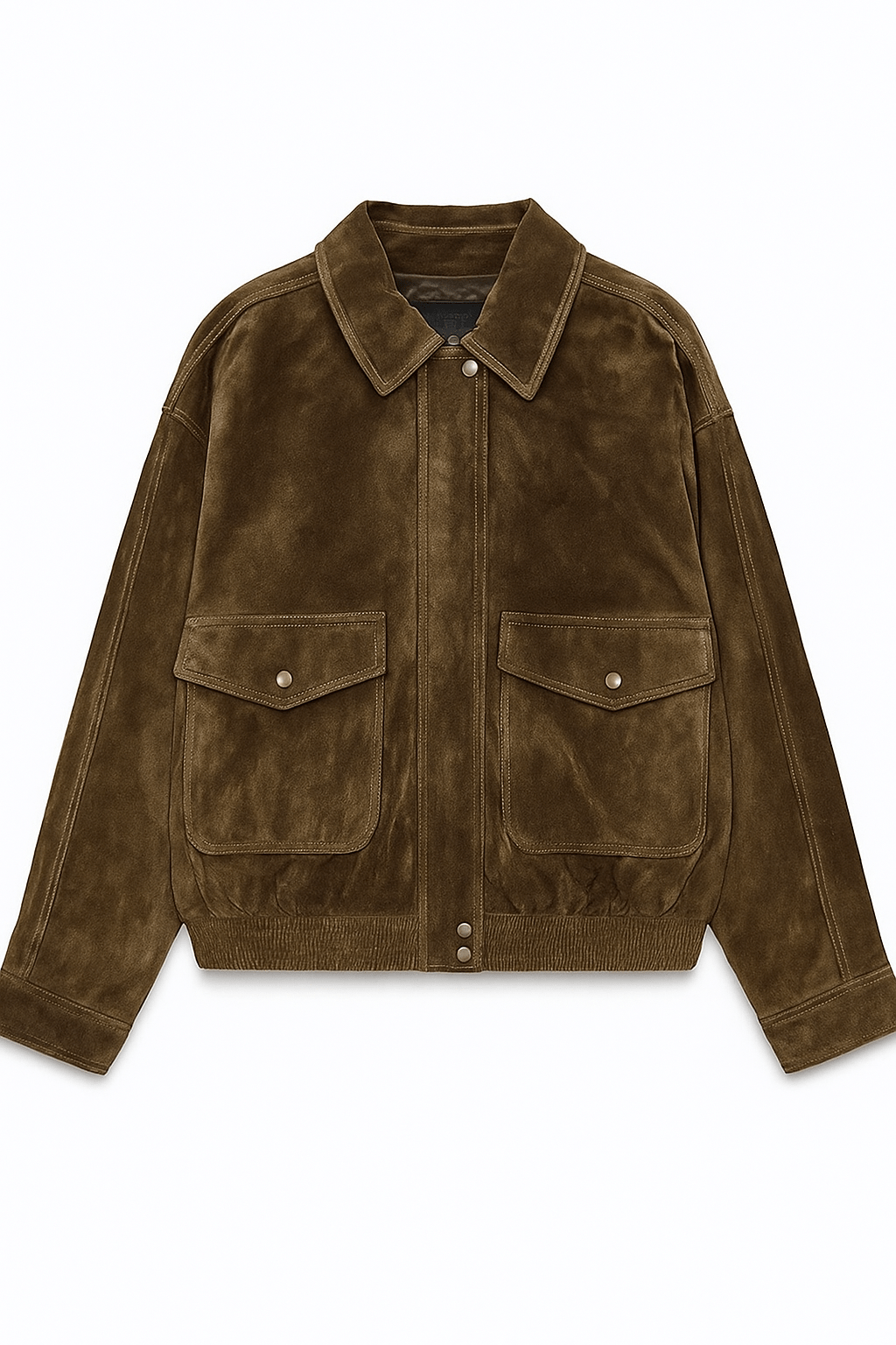 Damen Bomberjacke mit Kragen und Pattentaschen